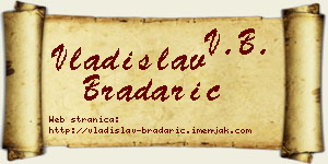 Vladislav Bradarić vizit kartica